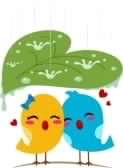 8635573-illustration-of-lovebirds-sheltering-from-the-rain