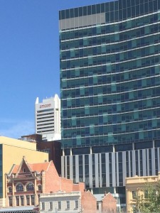A mixture of old and new buildings in Perth